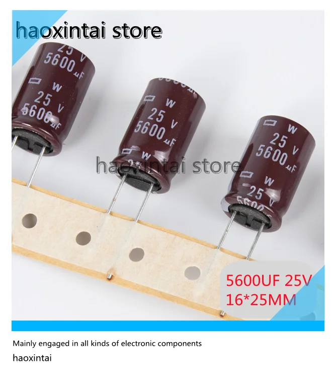 5PCS Japan chemical original electrolytic capacitor 5600UF 25V 16*25MM 105 degrees high frequency low impedance long life