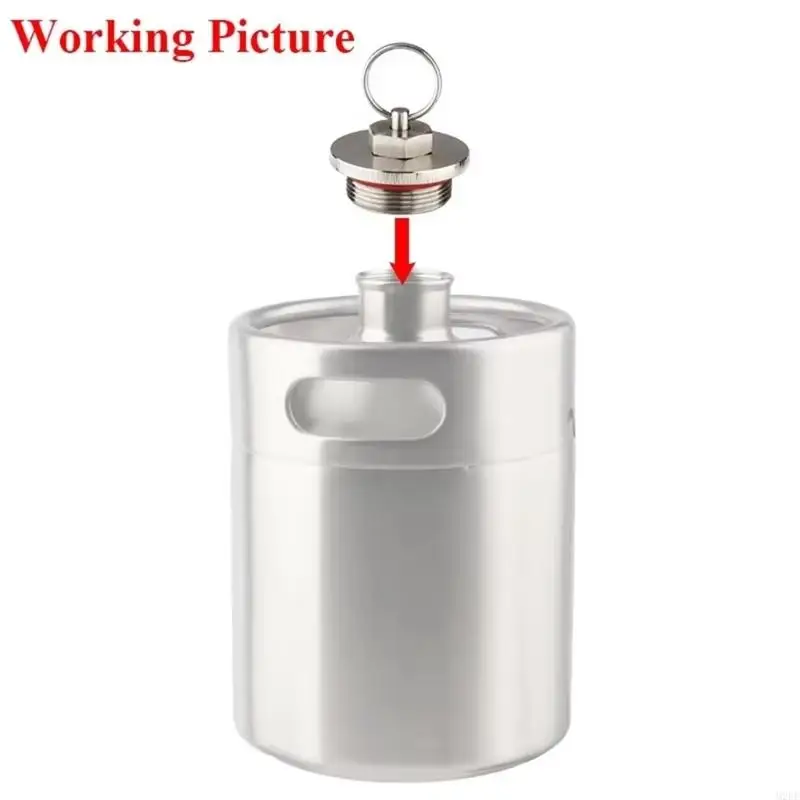 2025 New Leak Proof Beer Beer Kegs Cover Lounded Beer Growler Lid مع صمامات تخفيف الضغط