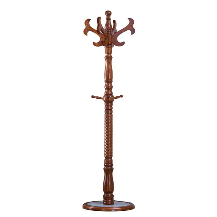 Wood art coat rack Floor-to-ceiling simple bag rack Hotel bedroom Living room