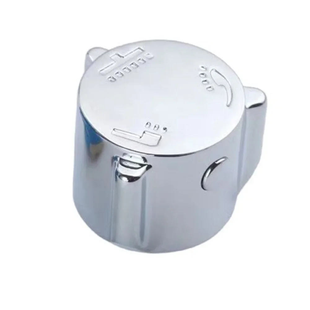 Easy To Install Shower Handle Shower Fittings Replacement Knob Silver Shower Handle Three-level Adjustment Wheel
