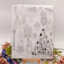 KLJUYP Merry Christmas Transparent clear stamp for DIY Scrapbooking/Card Making/Kids Christmas Fun Decoration Supplies