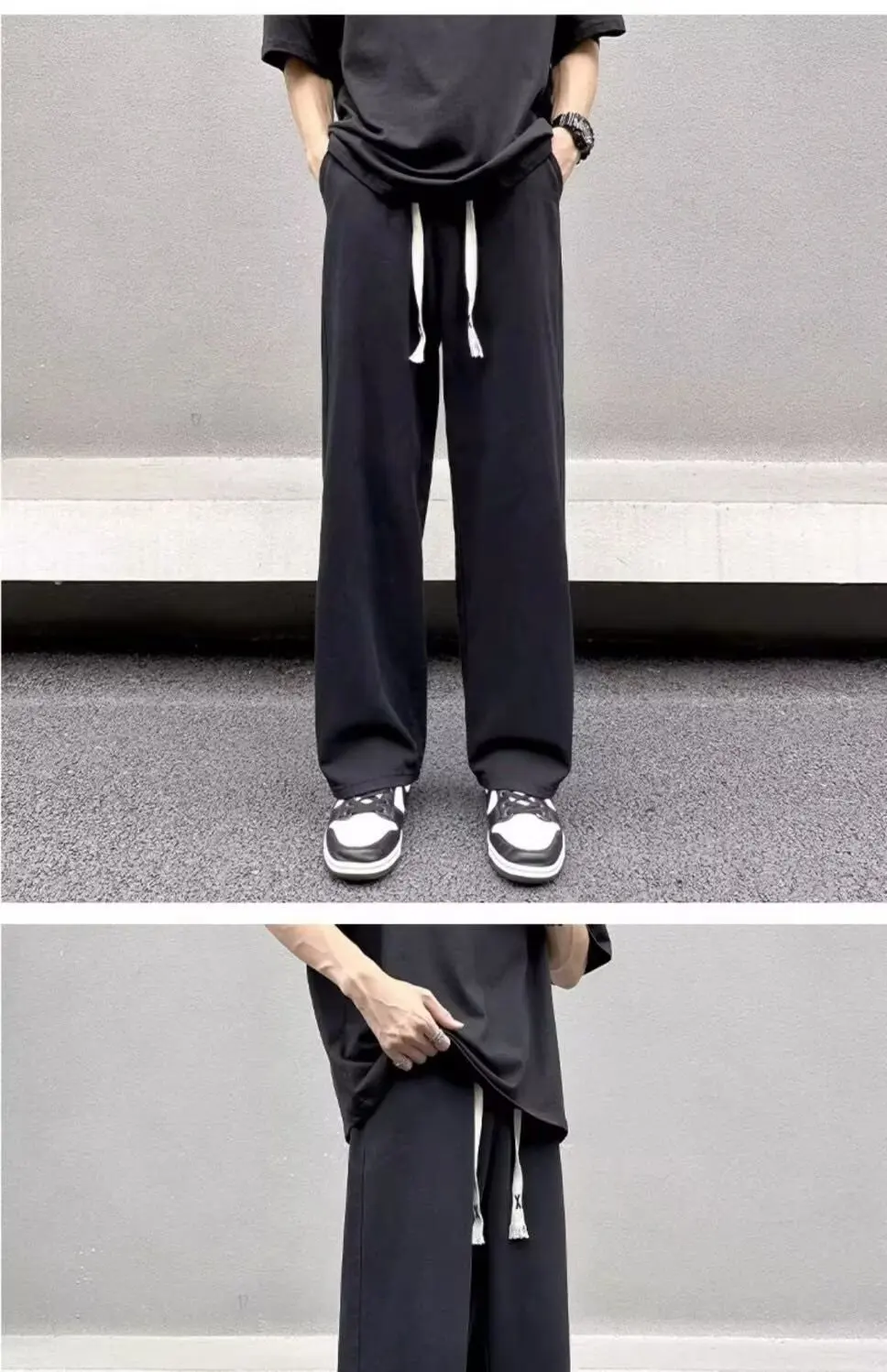 กางเกงยีนส์ทรงตรงหลวมสไตล์เรโทรสำหรับผู้ชาย รุ่นใหม่ล่าสุดสำหรับฤดูร้อน แบรนด์อินเทรนด์ ทรงหลวมสบายๆ สไตล์วินเทจ กางเกงทำงานทรงขากว้าง กางเกงทรง Dad Pants