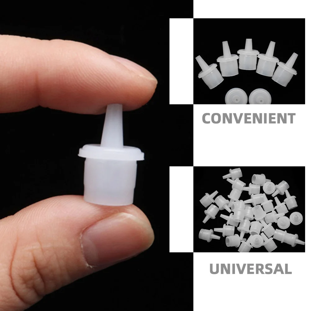 200 قطعة رمش زجاجة صمغ التوصيل استبدال العالمي لاش الغراء فوهة قبعات لاش تمديد أدوات مكافحة انسداد صالون استخدام #2