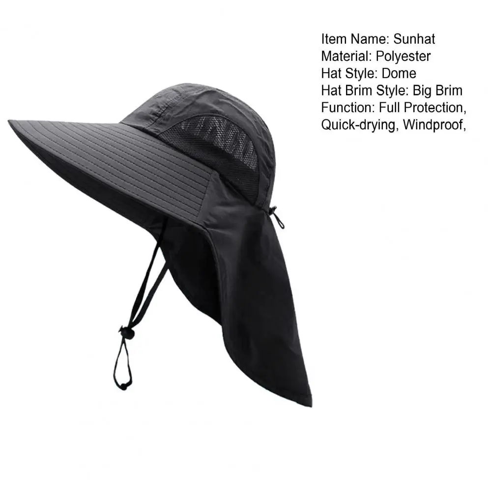 للجنسين قبعة الشمس حماية الرقبة شبكة جوفاء يندبروف حزام ثابت المضادة للأشعة فوق البنفسجية طوي واقية من الشمس تنفس الصيد في الهواء الطلق قبعة