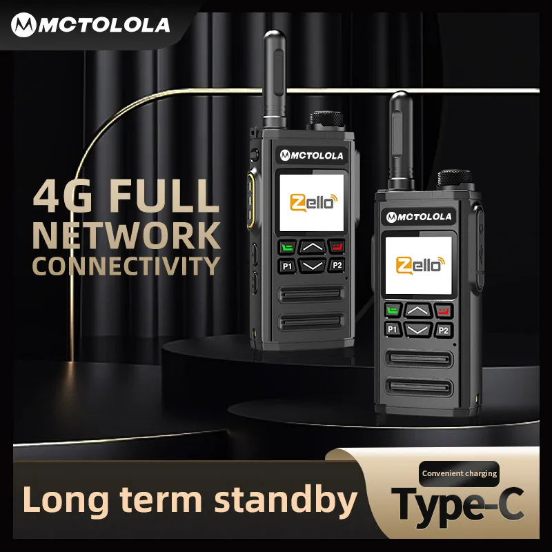 MOTOLOLA-Zello POC Controle Remoto Sem Fio Walkie Talkie, 4G, 3G, Android, Bluetooth, Telefone Móvel, PTT, WiFi, GPS, Global, 8000km