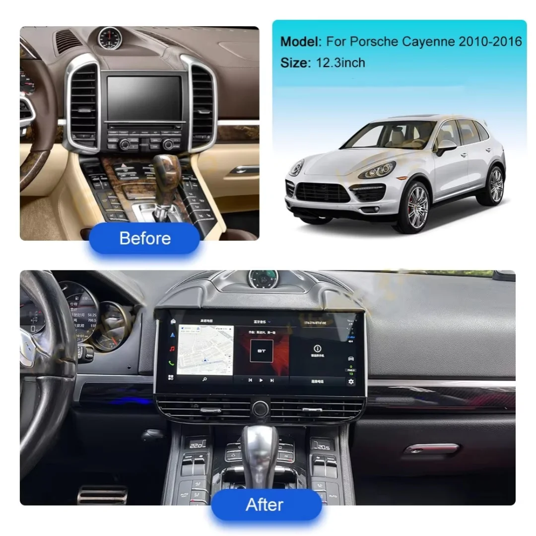 

LCD Instrument Android For Porsche Cayenne 2010-2016 Car Radio Player Multimedia Automotive Stereo Head Unit Video GPS HD Screen