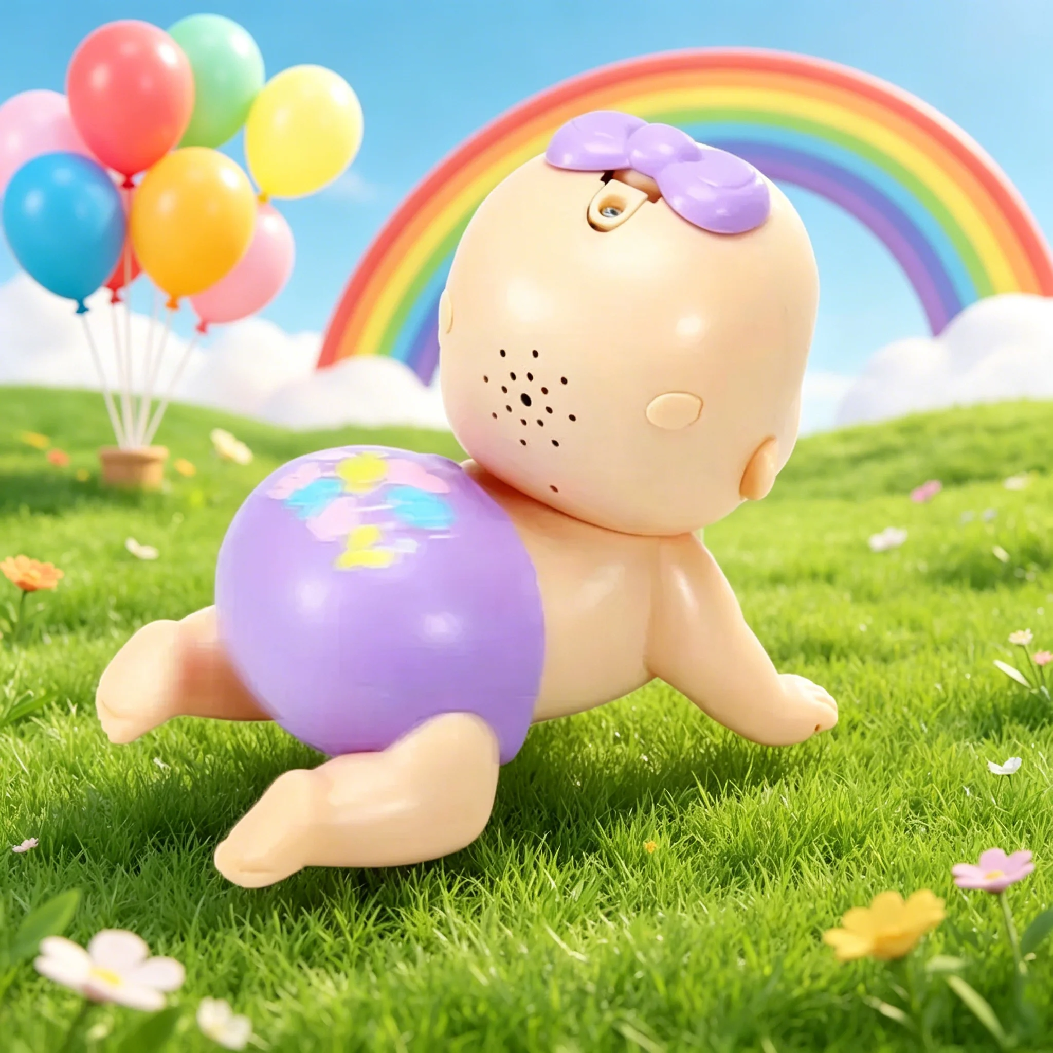 Electric musical crawling toy for babies. Smart vocal doll, helps toddlers learn to crawl, great early education play toy