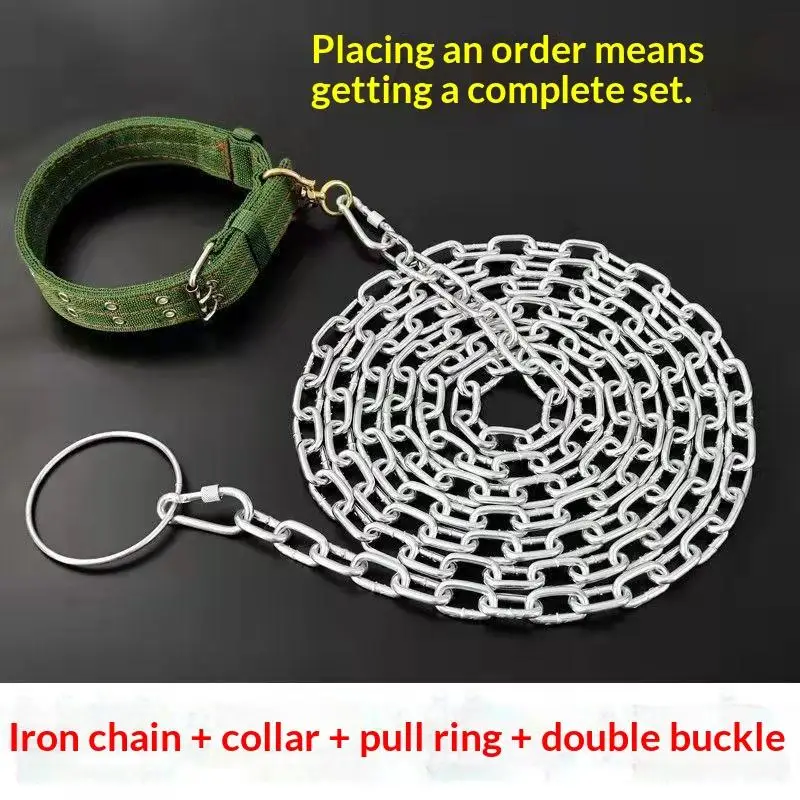 Chew-Proof Heavy Duty Dog Chain Leash: Rust-Resistant Metal Training Leash For Secure Tie-Out, Walking, And Strong Chewers