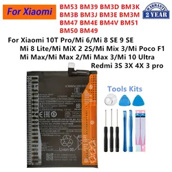 BM53 BM51 BM4E BM47 BM3J Battery For Xiaomi 10T Pro /Mi 6 8 9 SE Mi 8 Lite MiX 2 2S 3 Max 2 3 Mi 10 Ultra Redmi 3S 3X 4X 3 pro