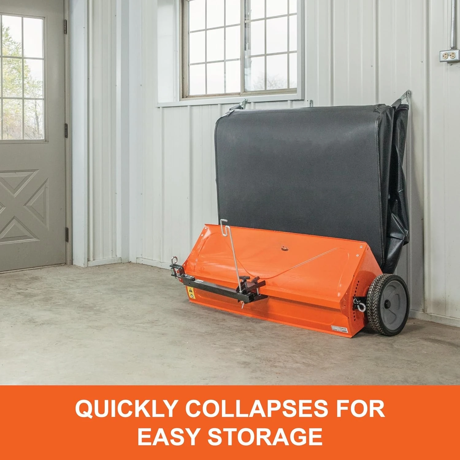 

45-0492 44" Tow-Behind Lawn Sweeper, 28 cu. ft Hopper Bag Capacity; Leaf & Grass Catcher, with Adjustable Brush Height·Hot Sale