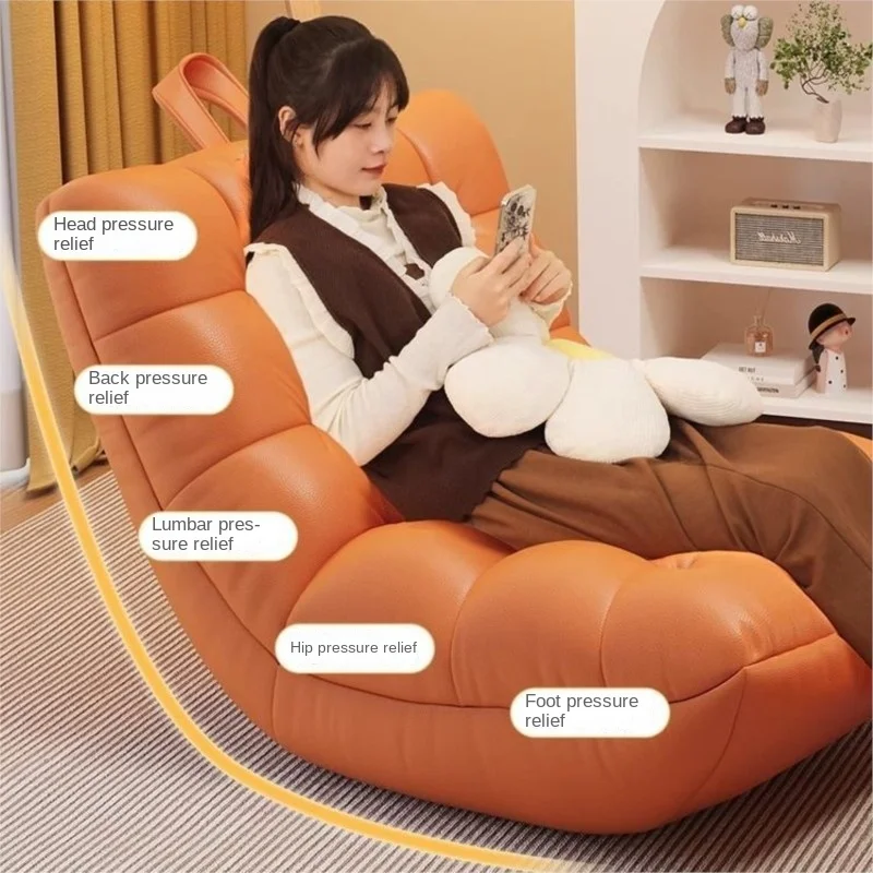 Lazy Sofa Can Lie Can Sleep Caterpillar Single Bedroom Small Sofa Master Bedroom Lounge Chair Tatami Balcony Lounge Chair Couch