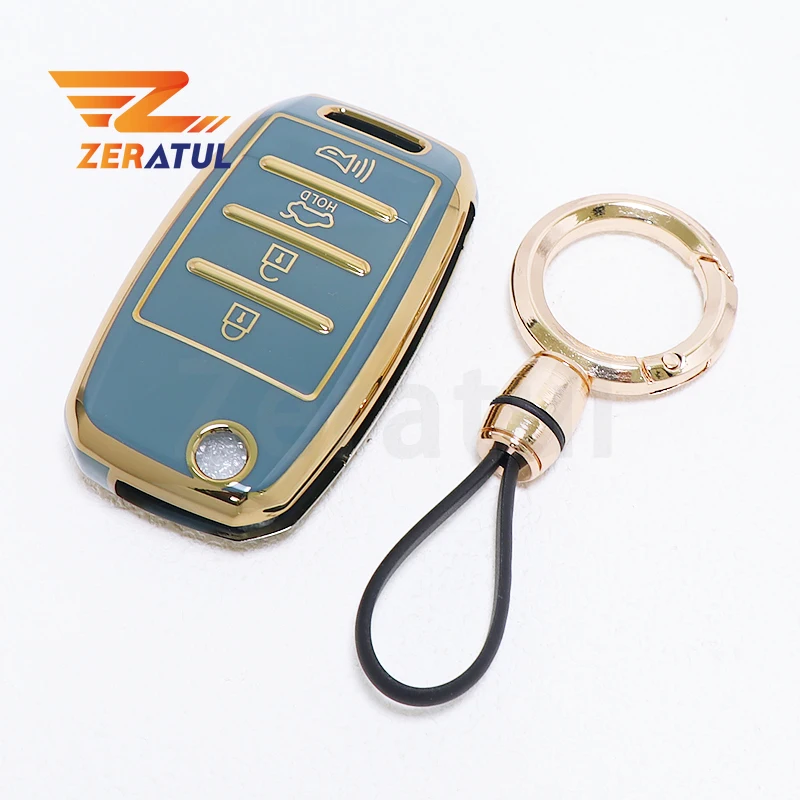 Capa de Chave Automotiva TPU Sem Chave para KIA K5 Sportage Picanto Optima Soul RIO 3 K2 K3 K4 Sorento Forte Stinger Cerato