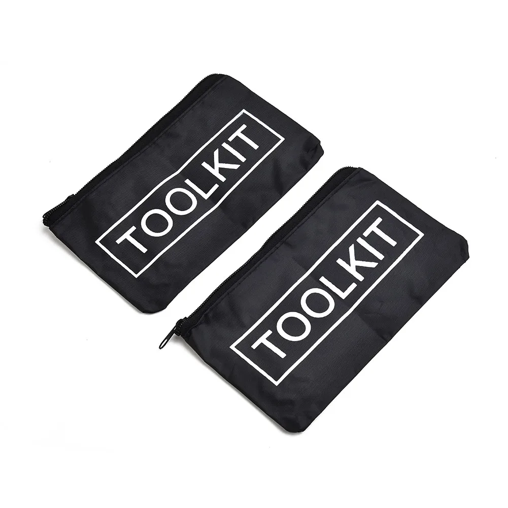 Set of 2 Waterproof 600D Oxford Cloth Tool Storage Bags Pouches Portable Carry Cases for Organizing Small Tools and Accessories