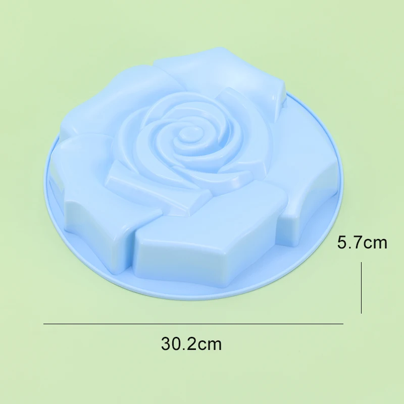 3D Big Rose Flower Baking Tray Silicone Cake Molds Form Mousse Pizza Pan Large Bakery Dish Bakeware Tools DIY Toast Bread Moulds