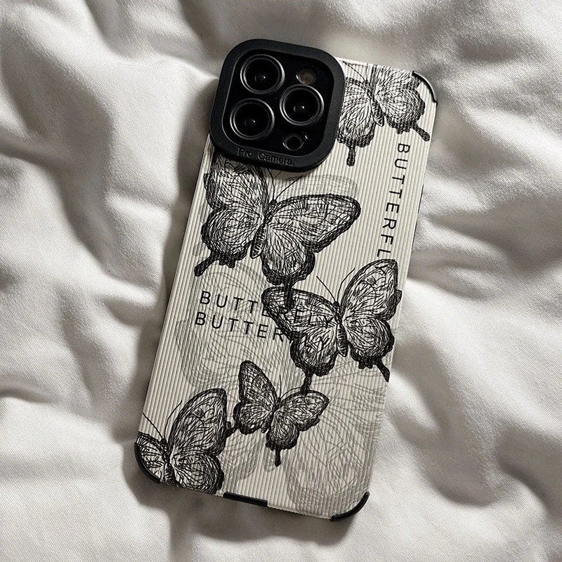 INS Retro Butterfly Soft Silicone Phone Case For Samsung Galaxy A31 A32 A33 A34 A50 A51 A52 A53 A54 A71 A72 A73 A12 A13 A14 A21S