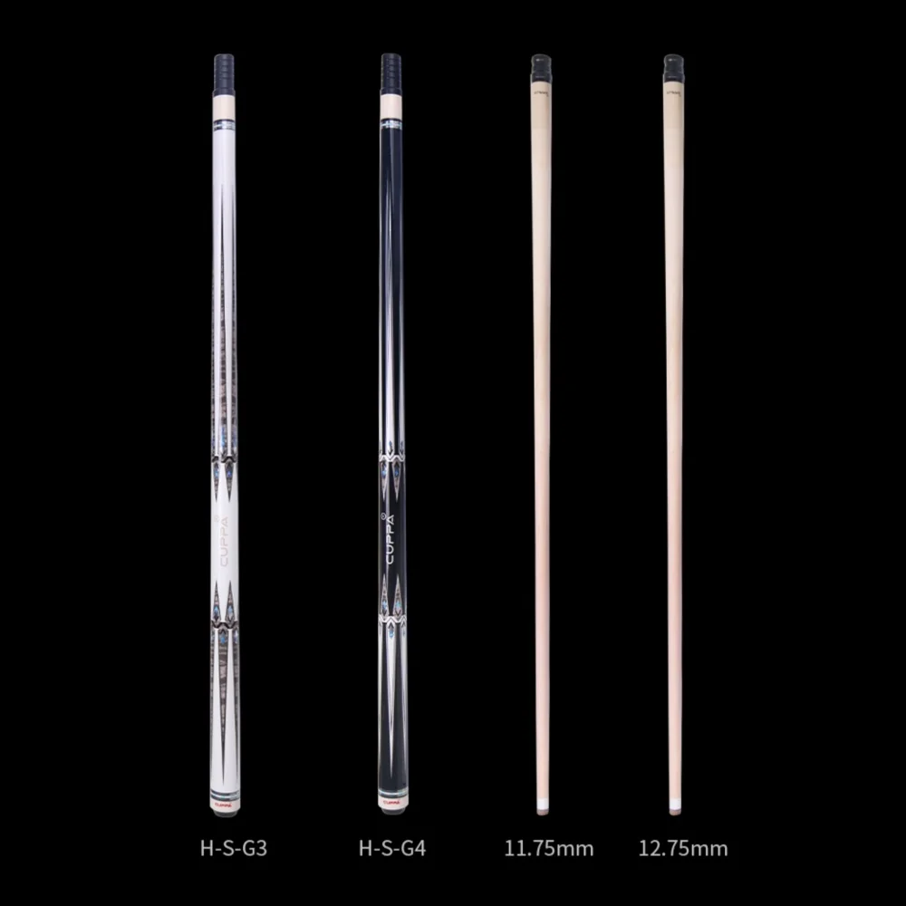 CUPPA 58-Inch Classic Double Shaft Billiard Pool Cue Stick  11.5+11.75 Or 12.5+12.75mm  For Enhanced Game Performance