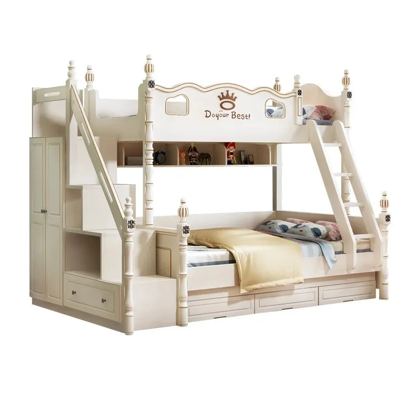 고품질 저가 단일 아동용 원목 창의적 슬라이드 엄마와 아이 침대 침실용