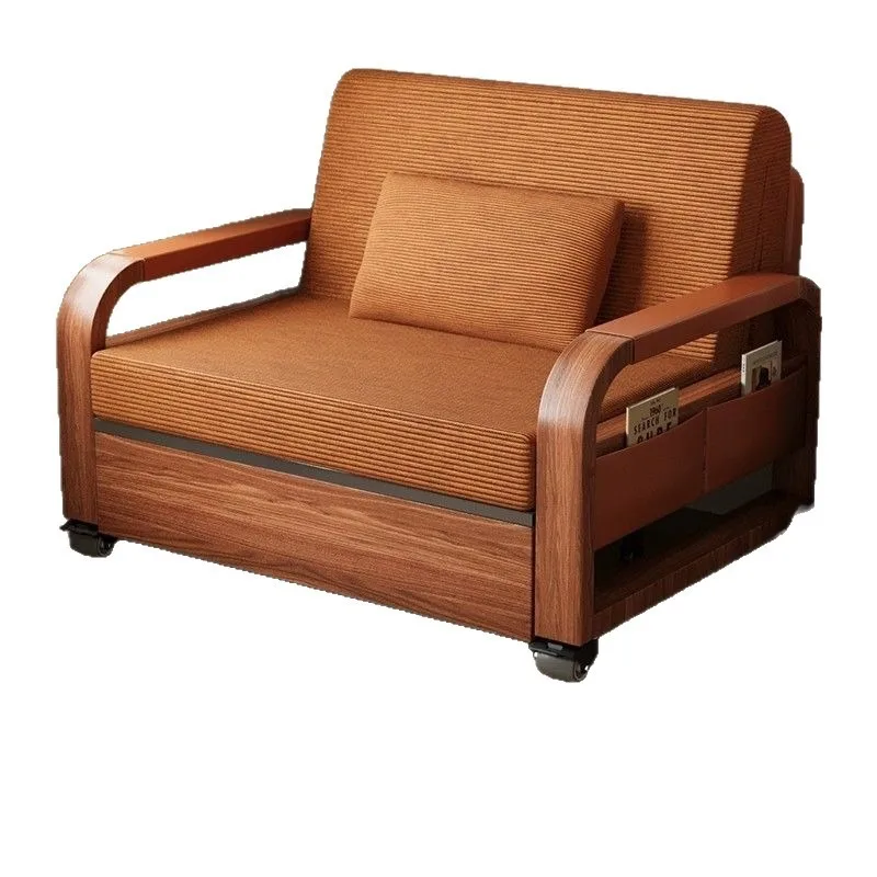 sofa bed, folding integrated dual-purpose single double bedroom broaching bed, living room pulling and retractable