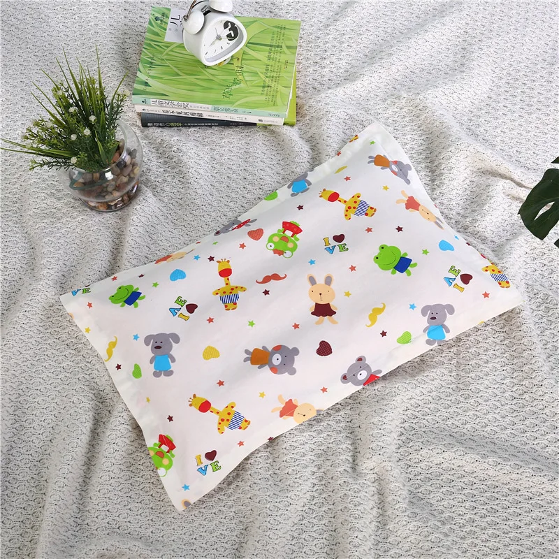 

Baby Pillow Kindergarten Cotton Cartoon Children's Cotton Pillow Napping for Infants and Young Children Helps Sleep Beige