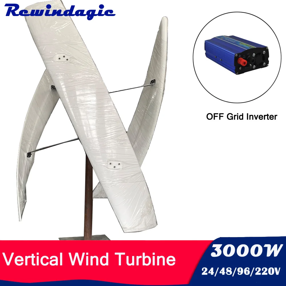 5000W Vertical Axis Wind Turbine Generator 24v 48v 96v 220v With Controller Inverter  High Efficiency Free Energy For Homeuse