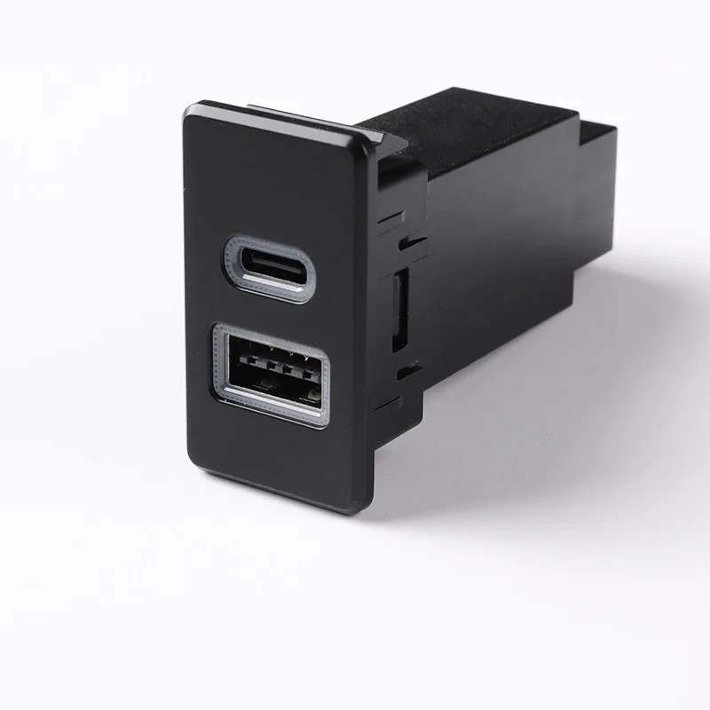 For The Car Charger PD+QC3.0 Dual Fast Charging, The Original Car Reserved Holes Are for Lossless Wiring Harness