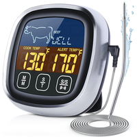F-T Meat Thermometer Digital For Food Cooking BBQ Oven Grilling, Instant Read Electric Touchscreen LCD Large Durable Easy To Use