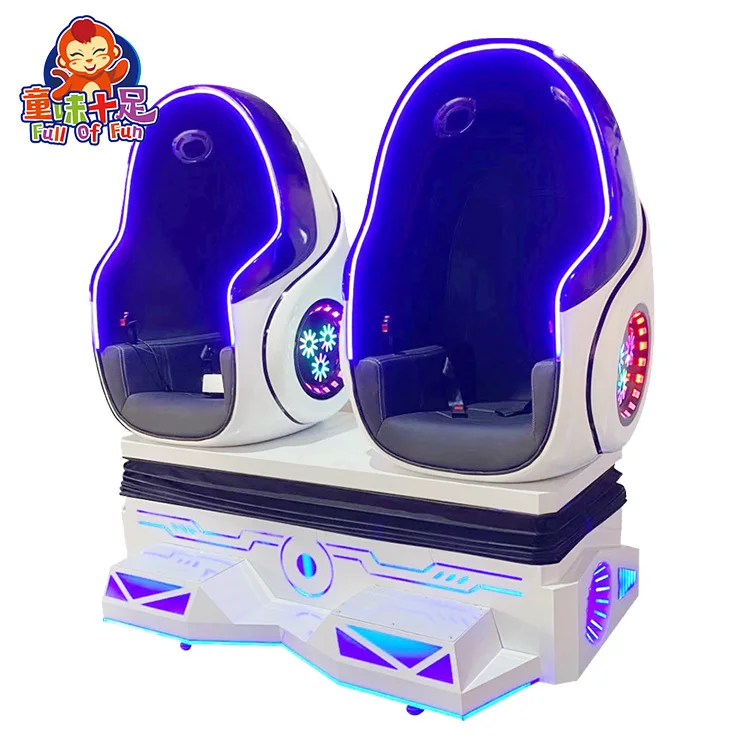 Amusement 2 Seat Egg VR Cinema Shooting Arcade Game Machine Motion Virtual Reality Game 9D VR Simulator