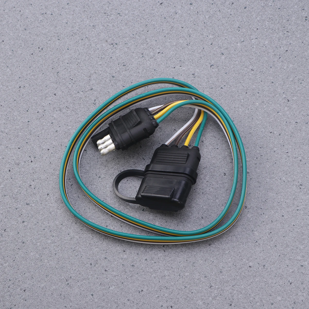 

Flat Trailer Connector Plug Waterproof Extension For Brake Lights Turn Signals 4 Pin Wiring Socket