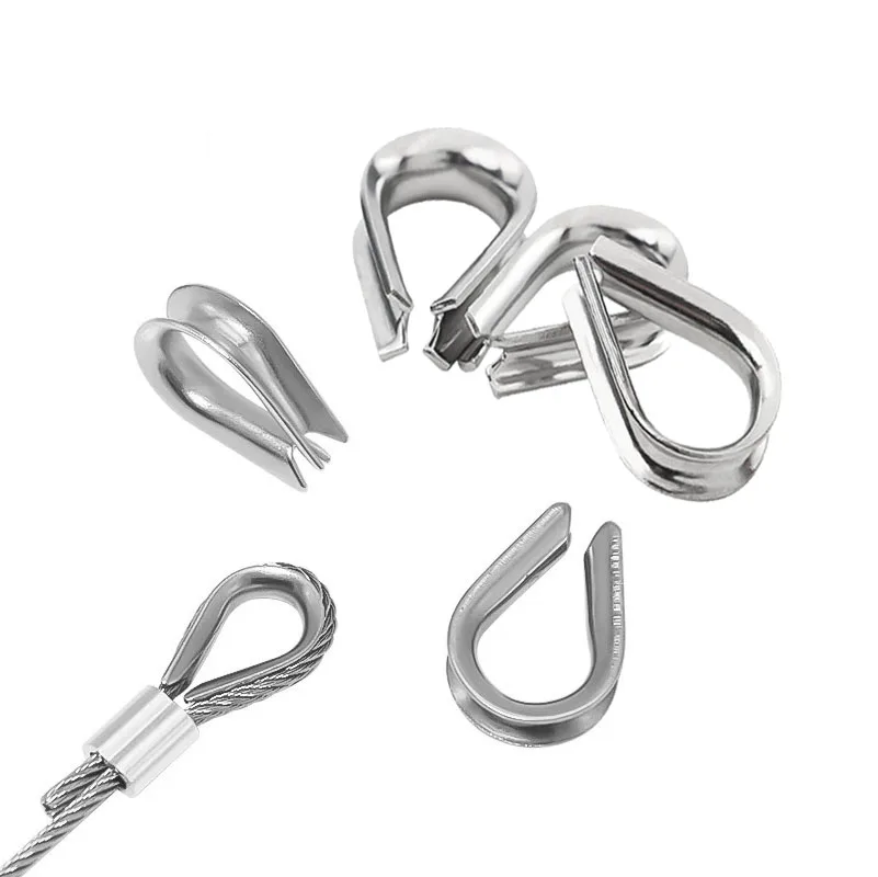 Wire Rope Thimble 304 Stainless Steel Protection Ring Fasteners Cable Wire Rope Thimbles Rigging M2 M3 M4 M5 M6 M8 M10