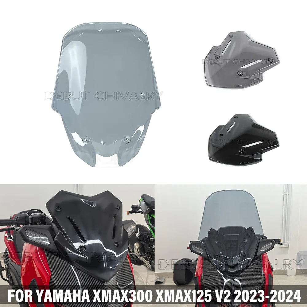 Für YAMAHA XMAX300 XMAX125 X-MAX 300 XMAX-125 V2 2023-2024 Motorrad Frontscheibe Windabweiser Vergrößerte Windschutzscheibe