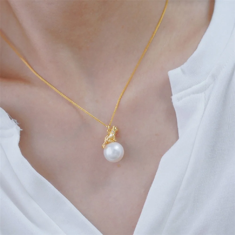 Gorgeous Giant AAAA 8-9mm 9-10mm 10-11mm 11-12mm 12-13mm round pearls Nanhai Gold Pearl Pendant NECKLACE 18INCH