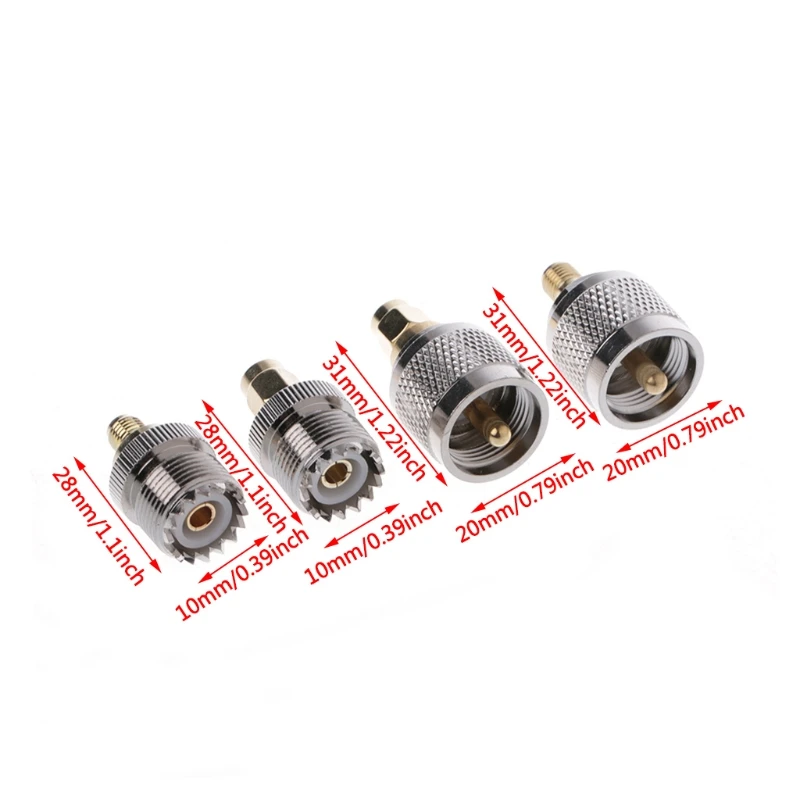 4 Pcs A13 Kit Adapter PL259 SO239 to SMA Male Female RF Connector Test Converter Drop Shipping