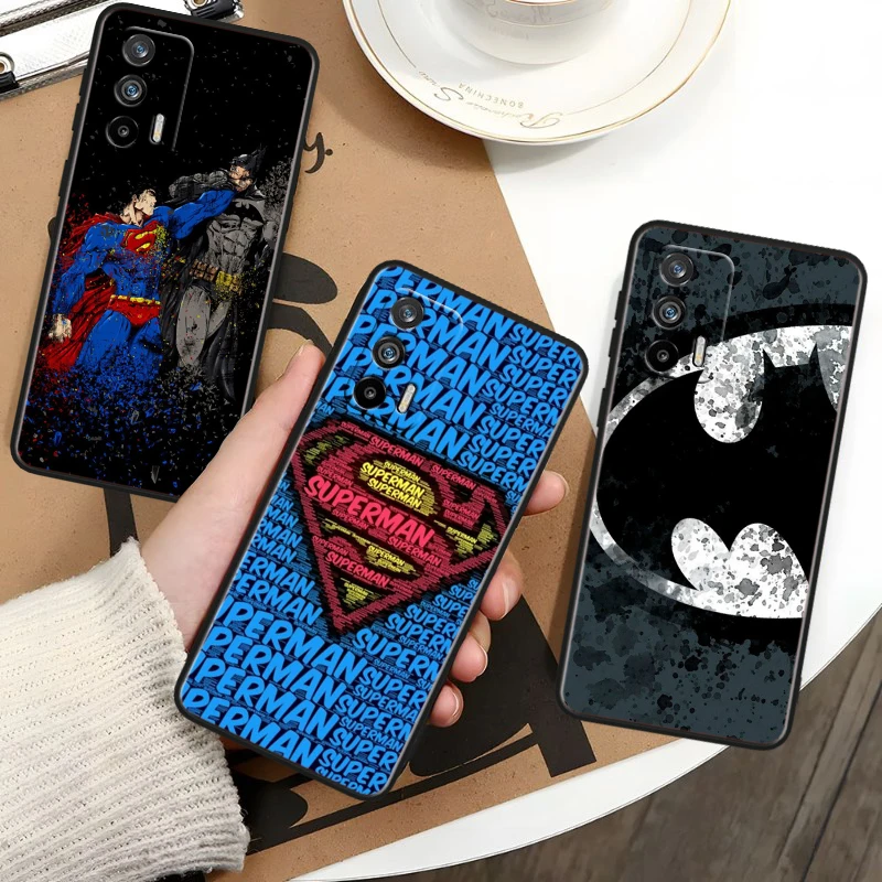 Superhero Superman For OPPO Realme GT Neo 5 SE 10 9i 8i 7i 6s 5 Narzo 50i 50A 240W Pro Plus Black Soft Phone Case