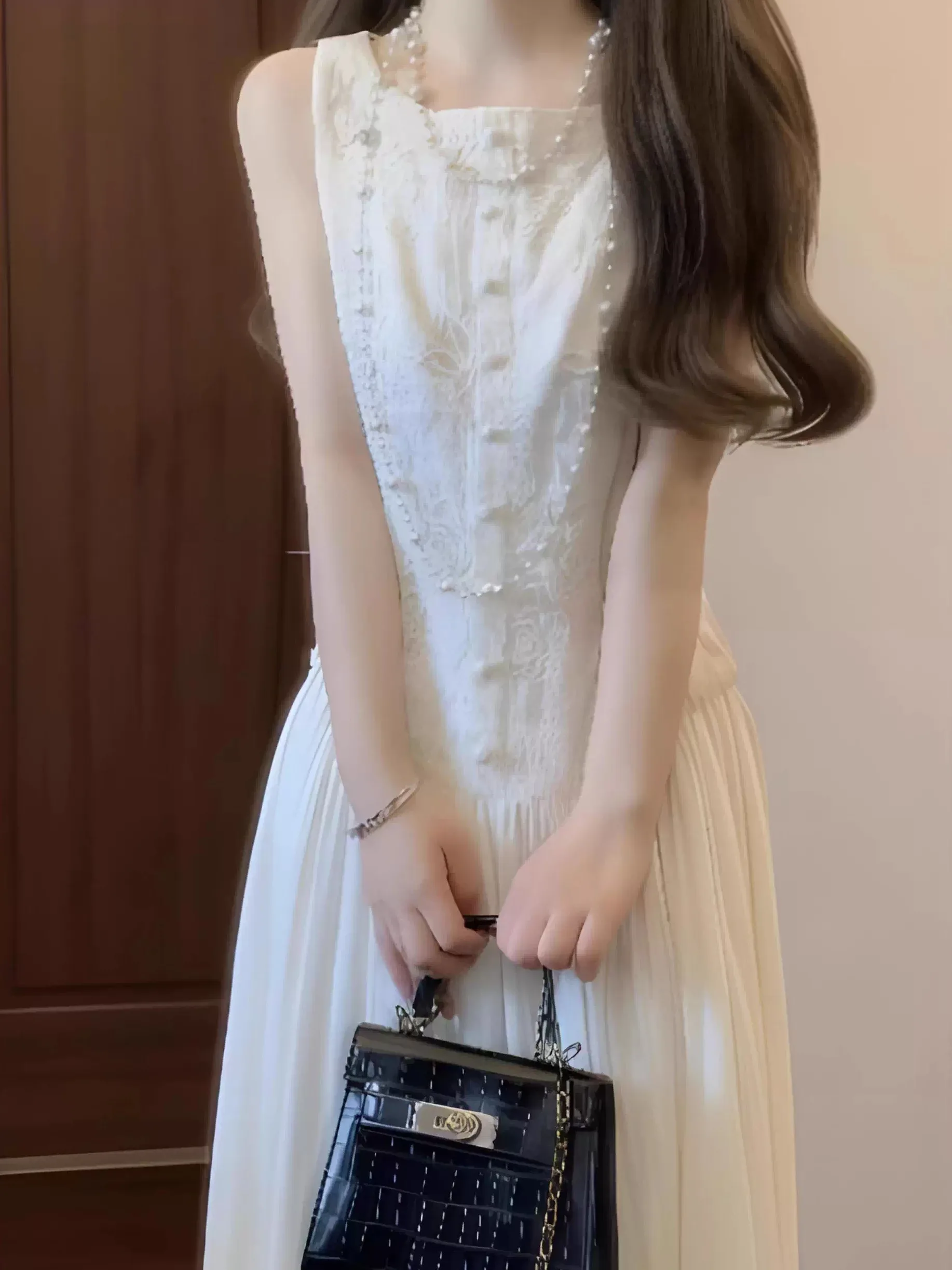 

Ele Faionable Svel round Ne Dr Gentle Sle Summer 2025 Trend Высококачественные длинные брюки с ощущением комплекта из двух предметов