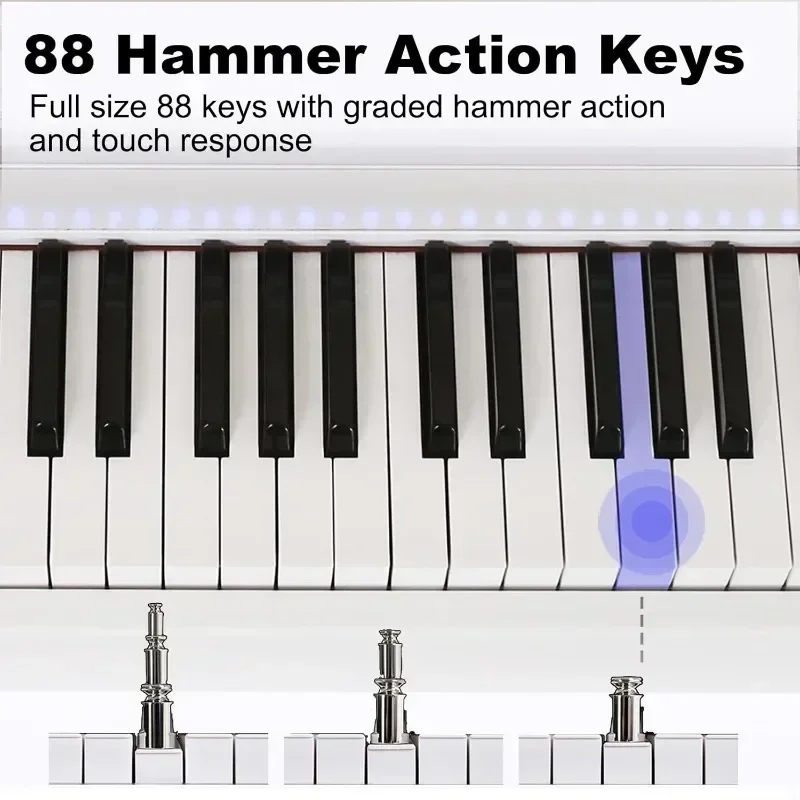 Digital Piano Teaching 88 Keys with Hammer Action  Beginner Professional Full Size Weighted