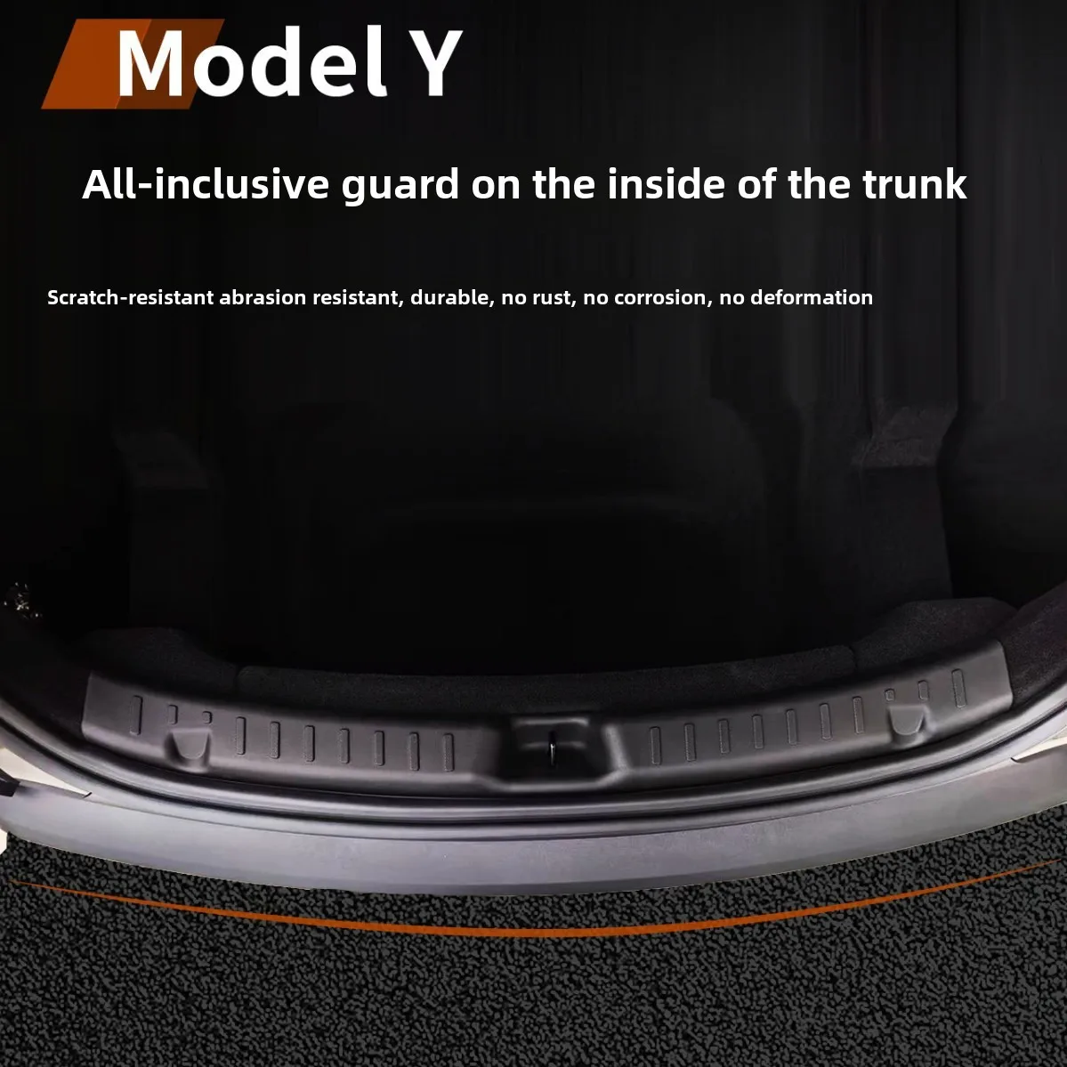 For Tesla Model Y Juniper 2025 Trunk Threshold Strip TPE Mats Sill Guard Rear Cargo Anti Scratch Protector Interior Accessories