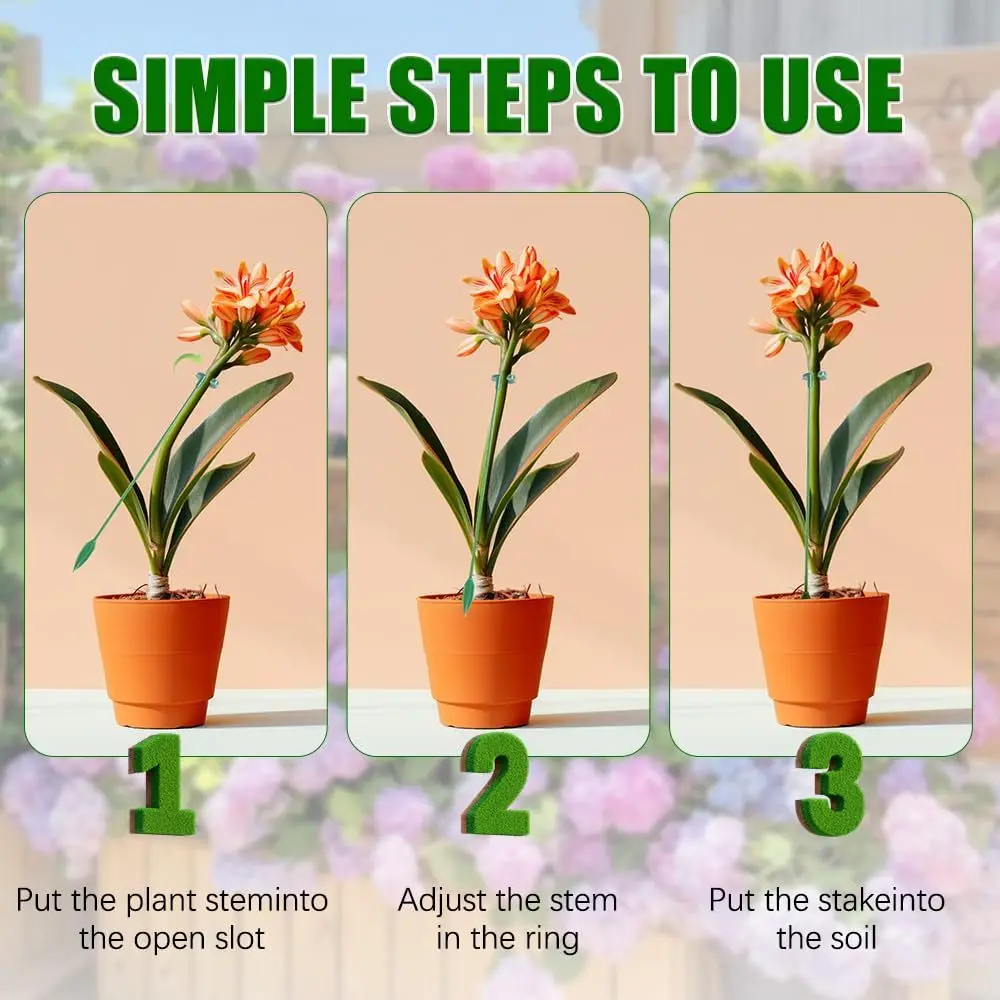 5/10 قطعة يدعم النبات حامل الفراشات زهرة الأوركيد بوعاء تحديد قضبان قابلة لإعادة الاستخدام حماية الخضروات تحديد أداة البستنة سو #4