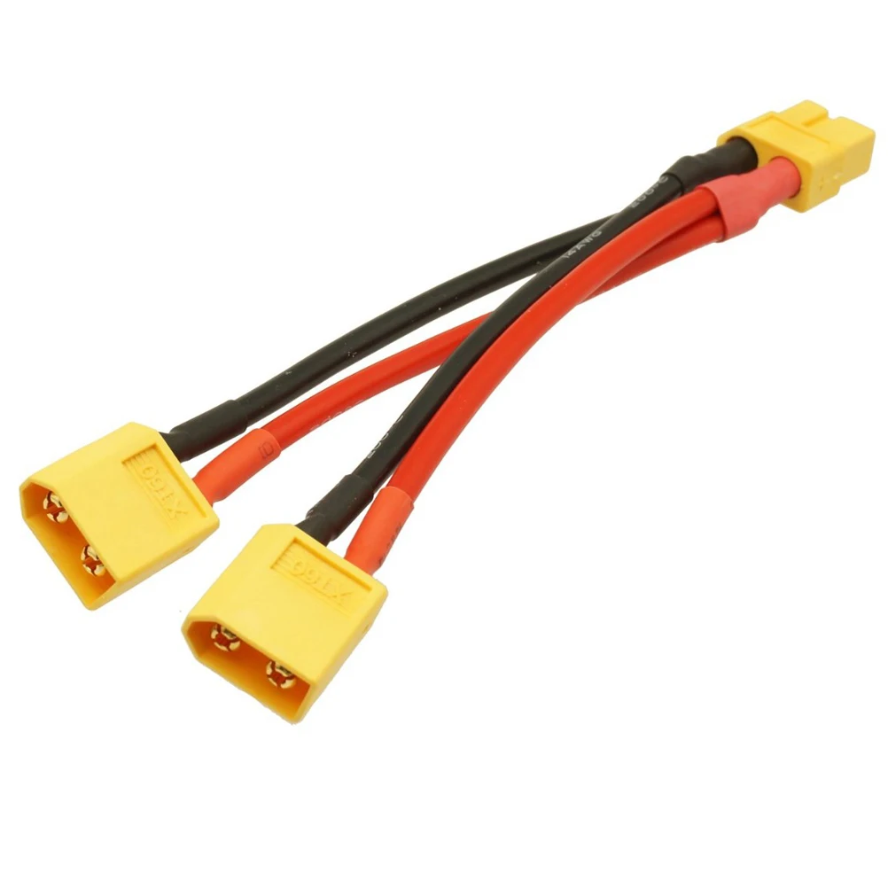 

Parallel Connector Cable Dual Extension Y Splitter For Phantom 2 Batteries Durable Hard Plastic Red Black