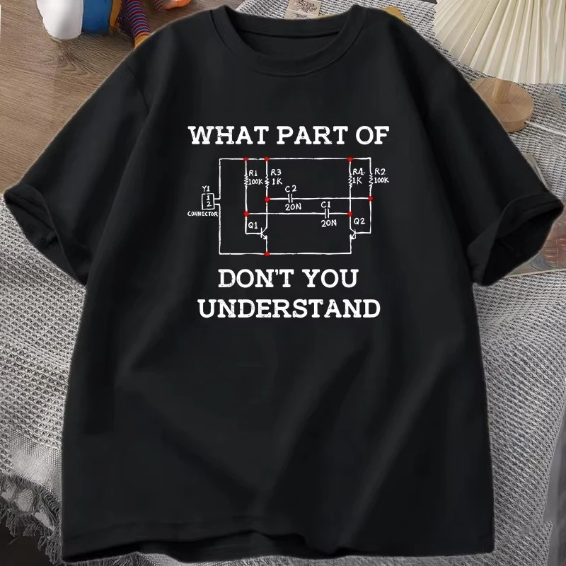 Electrical Engineer T Shirt Electrician Circuit Board Graphic Tshirt Fathers Day Gift Cotton Short Sleeve Women Clothing Tee