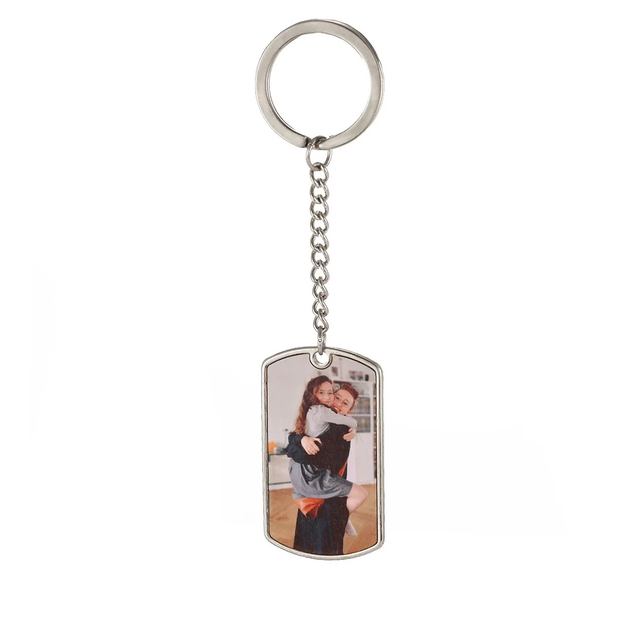 Customized Photo Print Keychain Heart Keepsake Gift