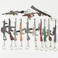 2pc Toy Gun Keychain, Alloy Toy Gun Model Pendant Car Key Chain Car Key Ring Gift For Men Boys