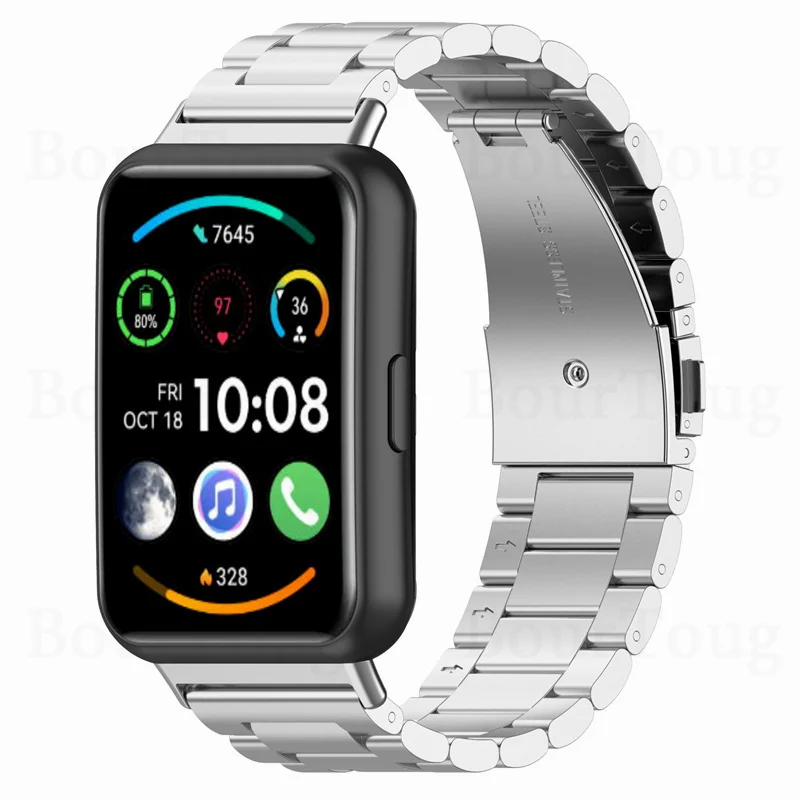 Metal Stainless Steel band Strap for Huawei Watch Fit 2 new watchband FIT 2 Wrist Elegant Bracele With Connector