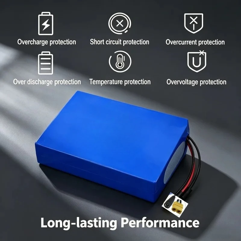 Upgraded 36V 50Ah 10S8P Li-ion Battery  BMS Protection for Audio Speakers Security Cameras Portable Power Station Long Runtime