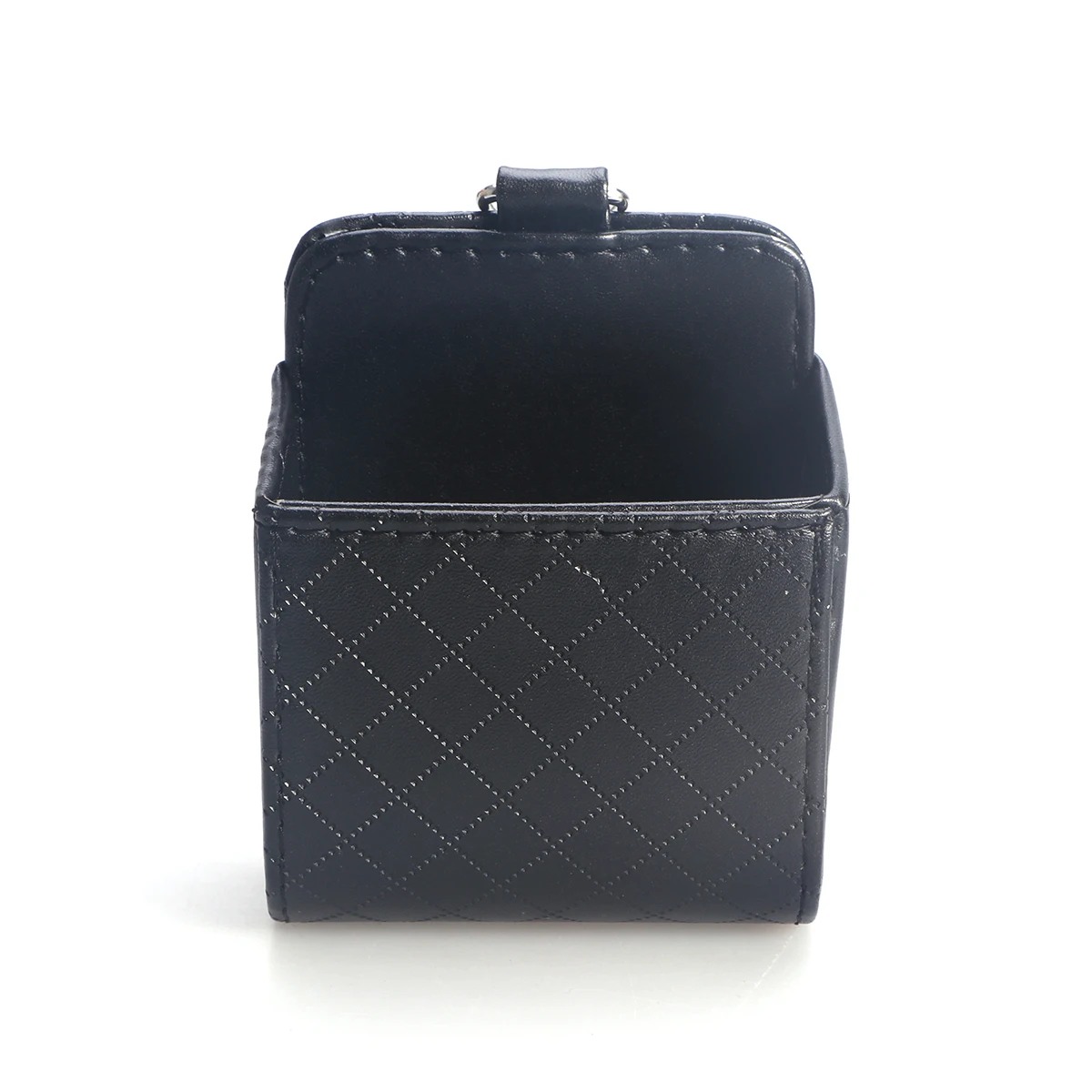 

Air Vent Storage Bag Large Capacity Phone Holder Organizers Stylish Checkered Print Car Vent Mount Pouch Keep Tidy Easy Install