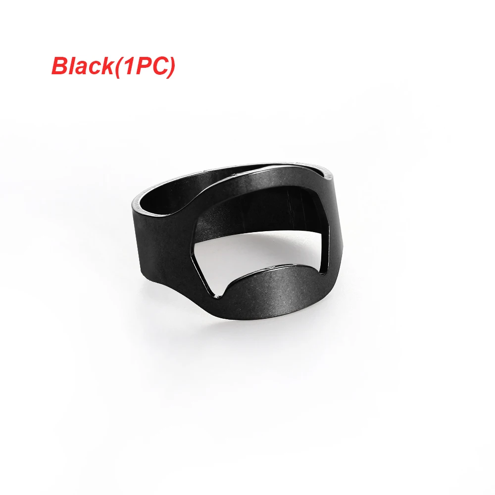 1Pc Unique Beer Bottles Opener Portable Finger Ring Design Jars Lid Remover Stainless Steel Kitchen Tool Bar Supplies Gadgets