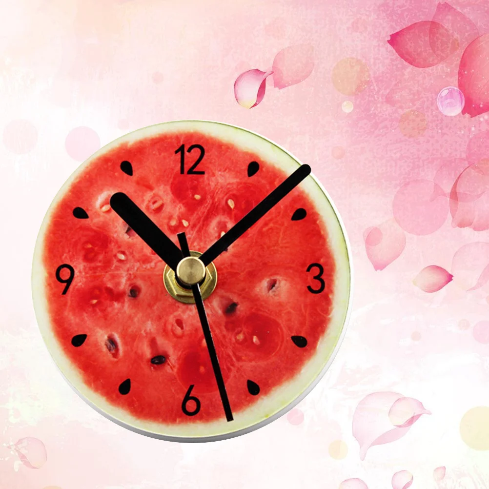 

Refrigerator Clock Magnet with Cute Watermelon Design 3 Magnets Premium Plastic Fridge Stickers for Holding Notes