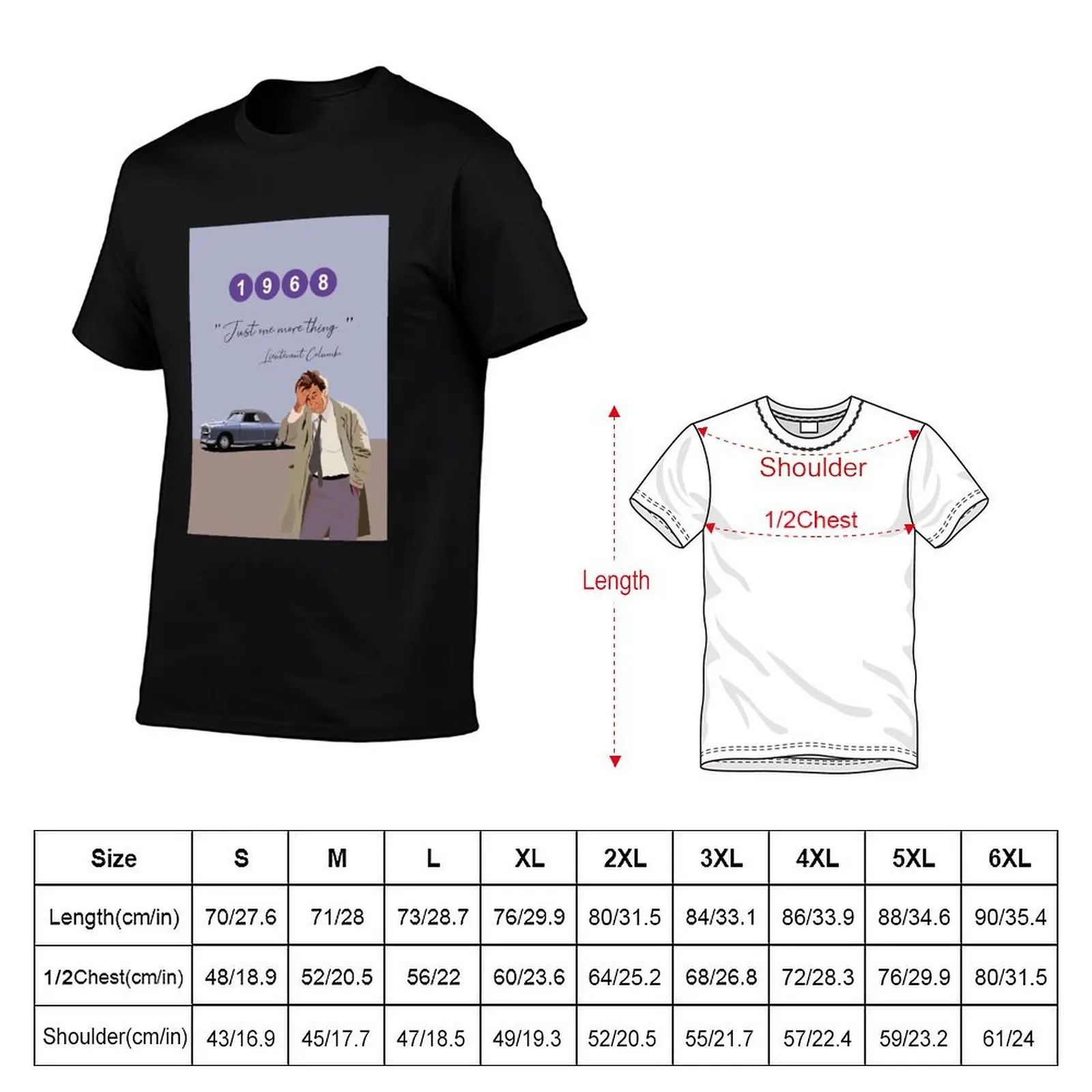 Just one more thing, Columbo T-Shirt blacks Luxury man mens t shirts
