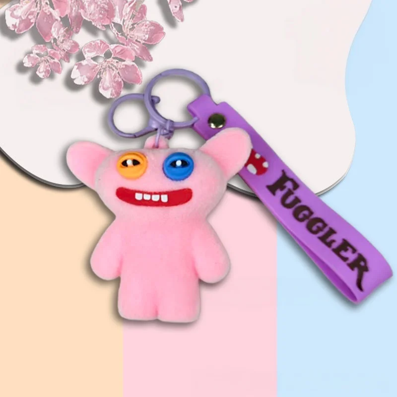 FUGGLER Cute Tooth Monster Anime Cartoon Creative Personalized Plush Keychain Doll Pendant Funny Tooth Doll Pendant Accessory - view 5