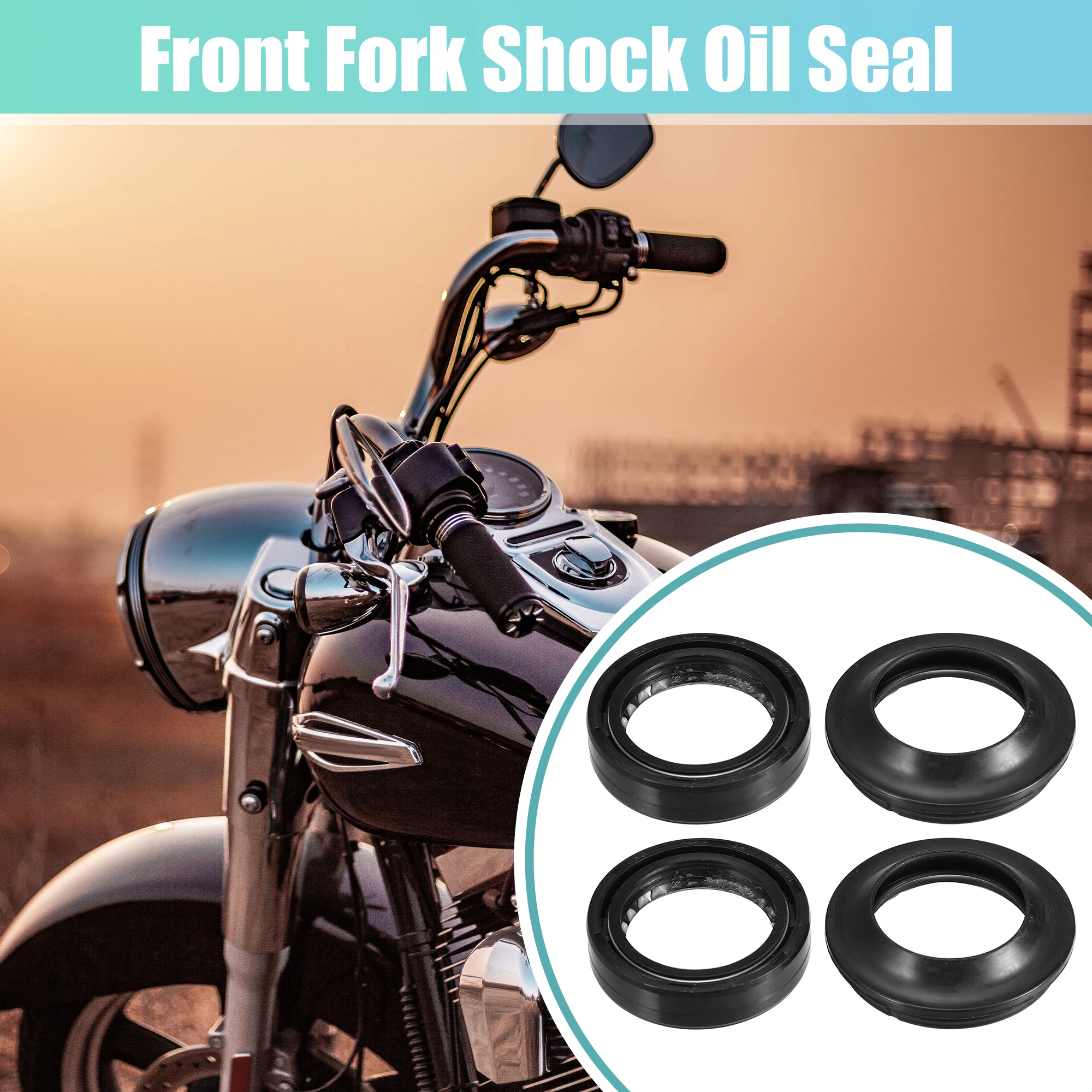 

Motoforti 1 Set 43mmx31mmx10.5mm Motorcycle Front Fork Shock Oil Seal and Dust Seal for Honda MSX125