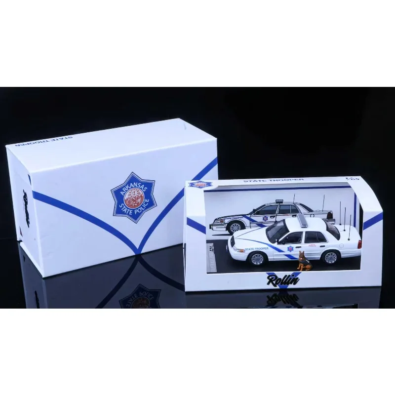 Rollin 1:64 Dodge warhorse charger MSP Maine State Police CV Arkansas State Police ASP alloy die-casting car model.